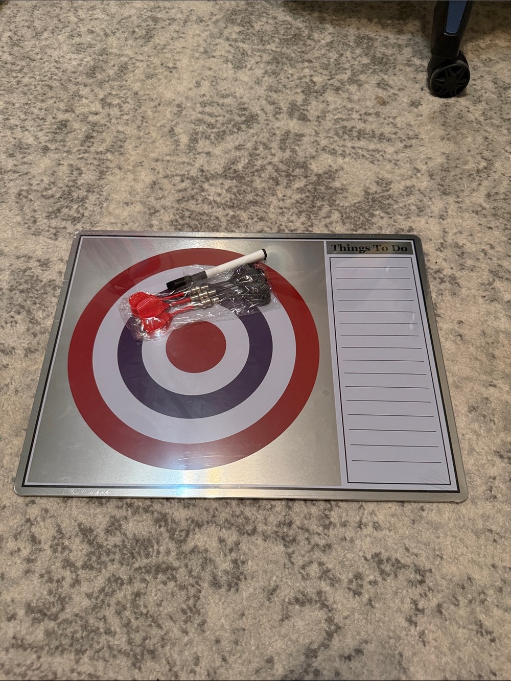Magnetic Dry-Erase Target Board with To-Do List